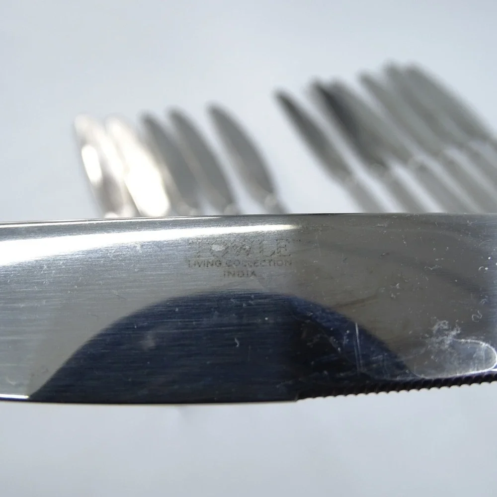 Towle 18/0 Stainless Briggs Living Collection Angled‎ Flatware 12 Dinner Knife